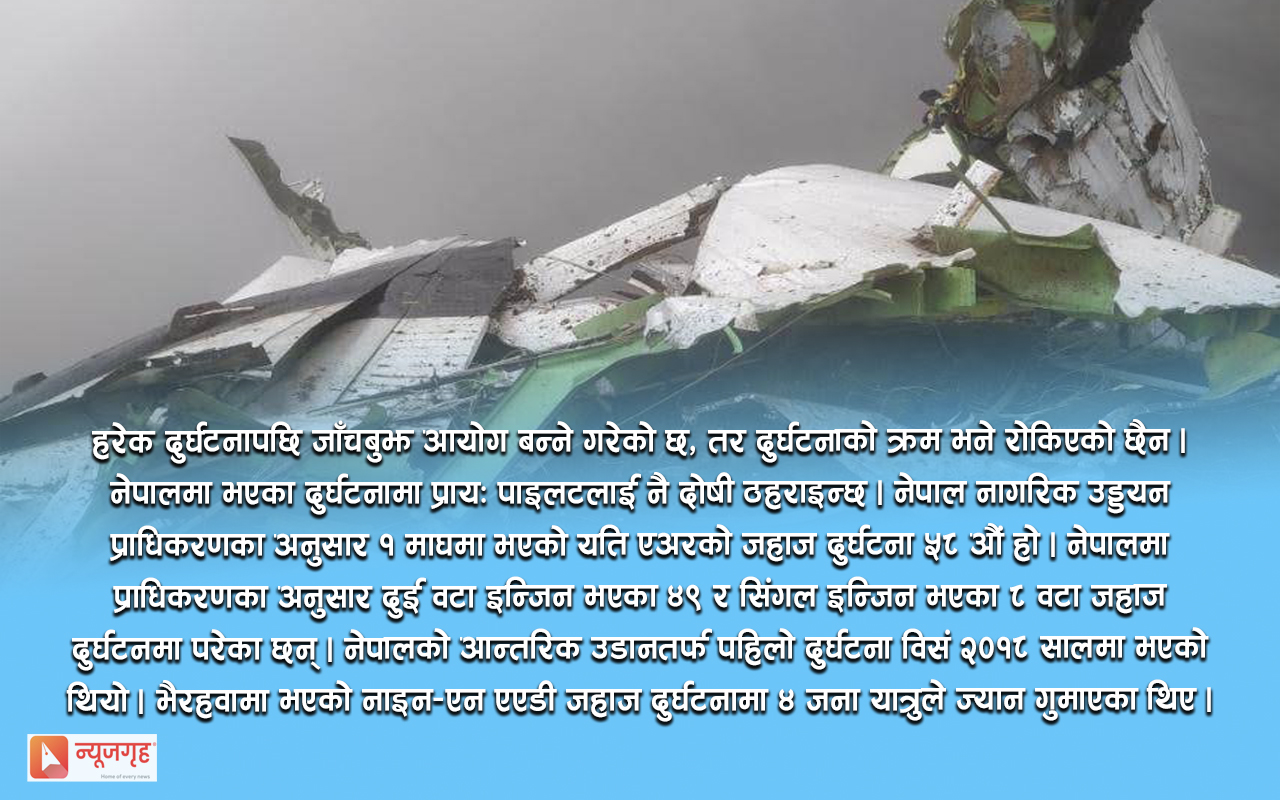 नेपालमा जहाज दुर्घटना : मानवीय त्रुटी कि यान्त्रिक गढबढी?